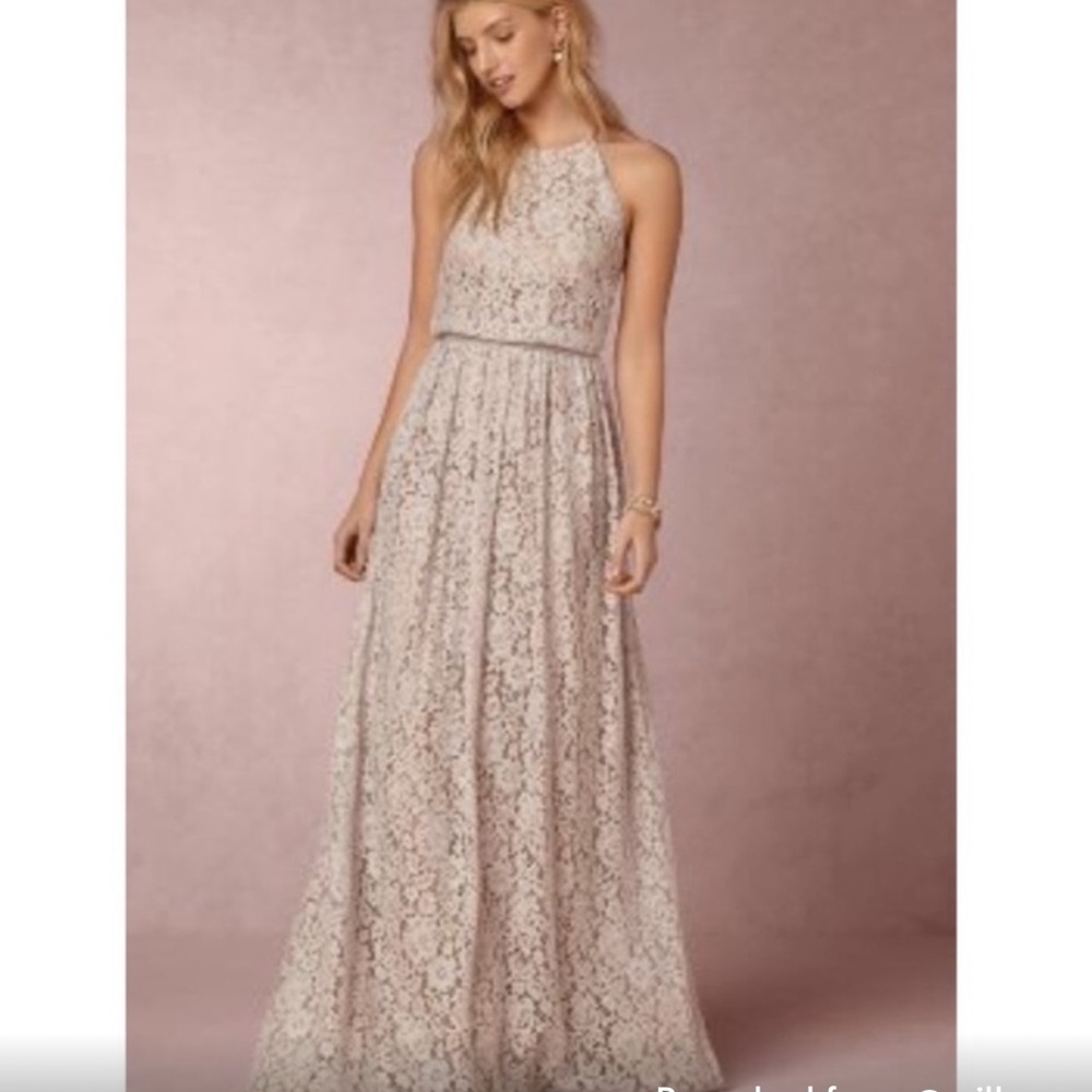 BHLDN Cream Halter Maxi Gown for Brides